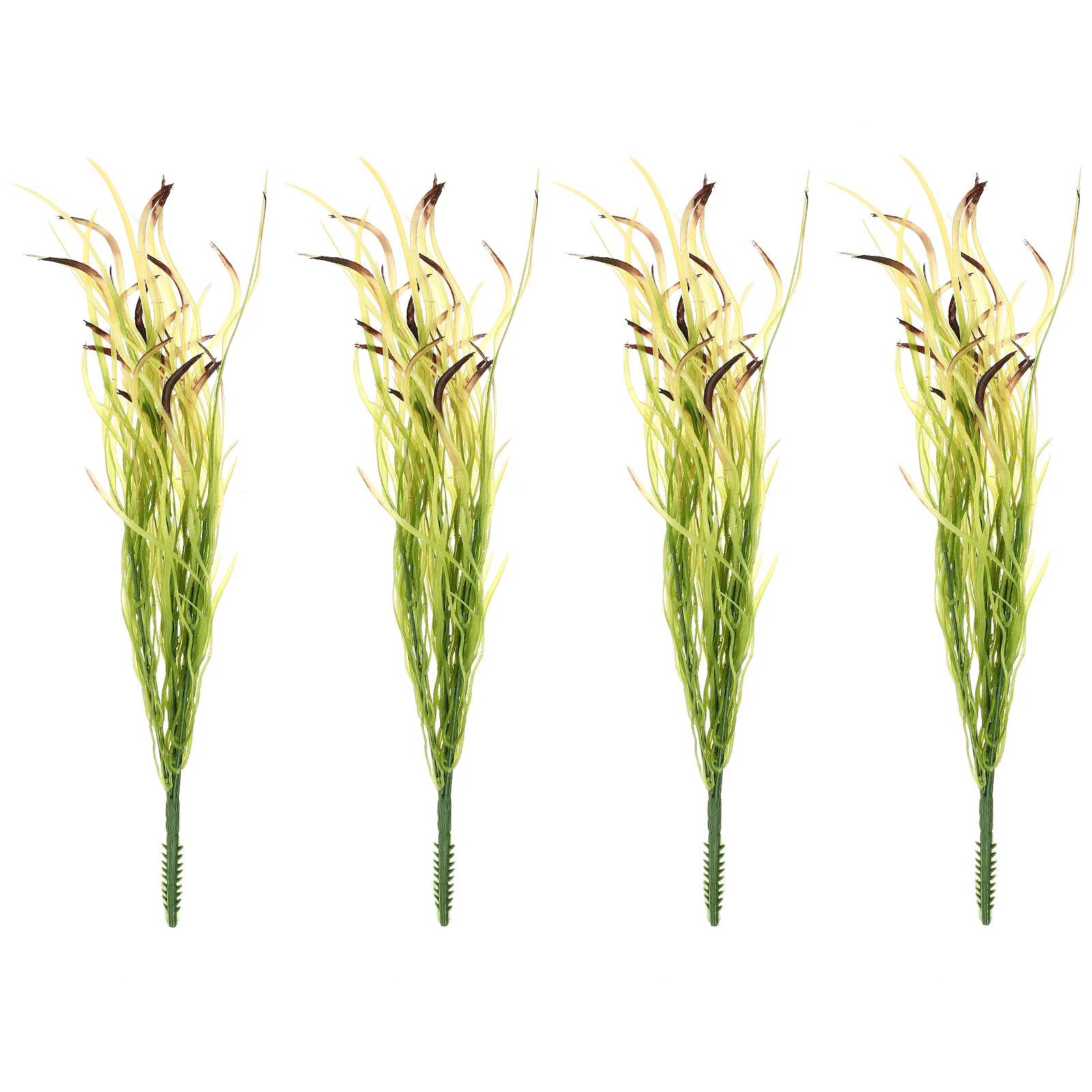 

4 шт., искусственная пластиковая трава для украшения растений