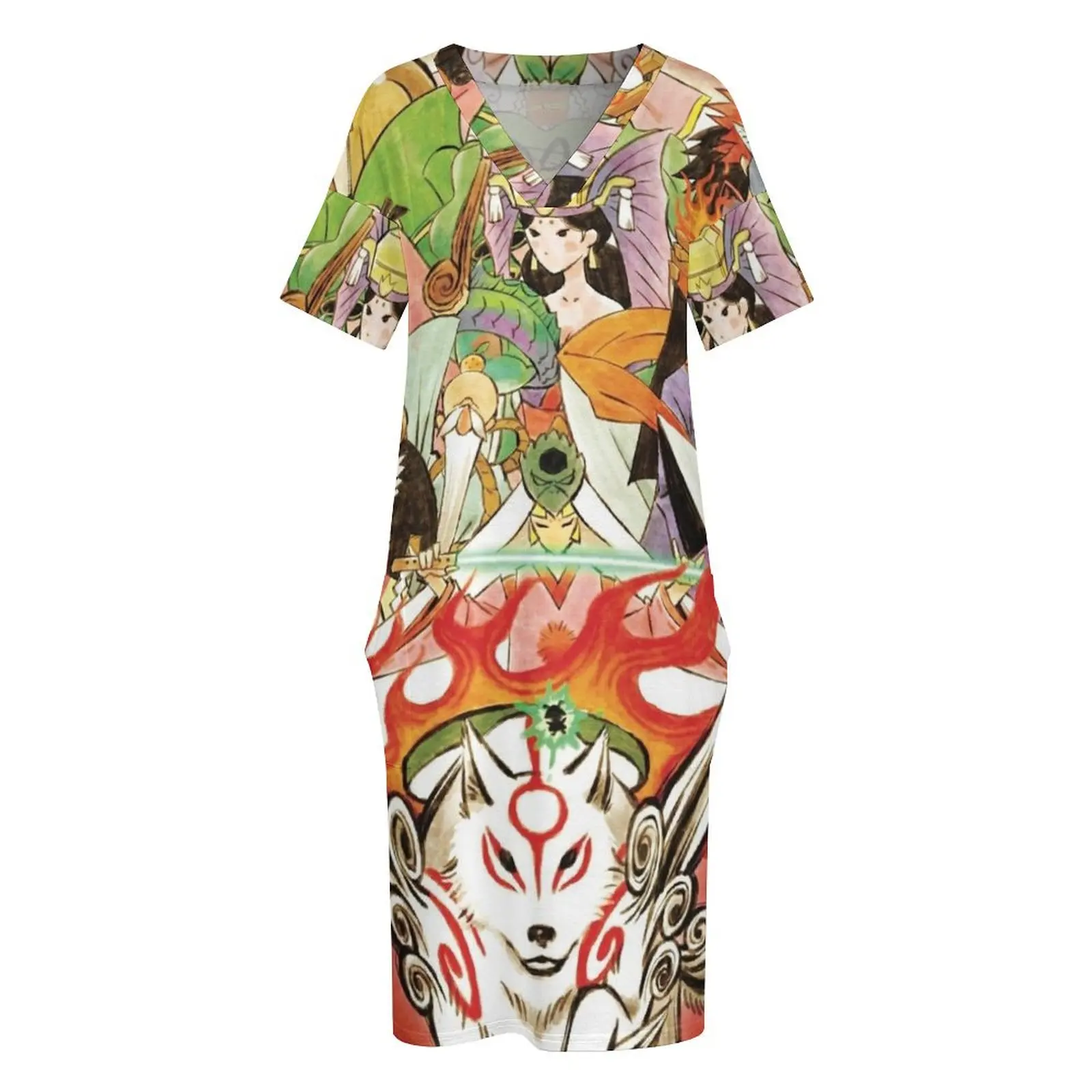 Okami HD Cover Свободное карманное платье вечерние платья женское бандажное Женская