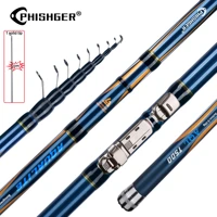 phishger telescopic bolognese trout fishing rod 44 555 56m 30t carbon float 5 35g ultralight surf spinning travel fast pole