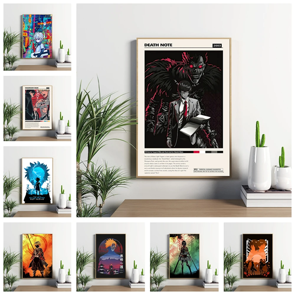 Japan classic anime figure DEATH NOTE wall art Nursery Kids Room Retro Home Decor wall art posters Painting canvas painting