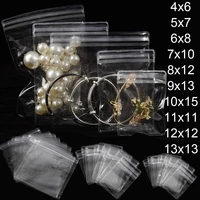 10pcs transparent pvc bags jewelry organizer snack sealing bag package bags nail supplies anti oxidation storage holder pouch