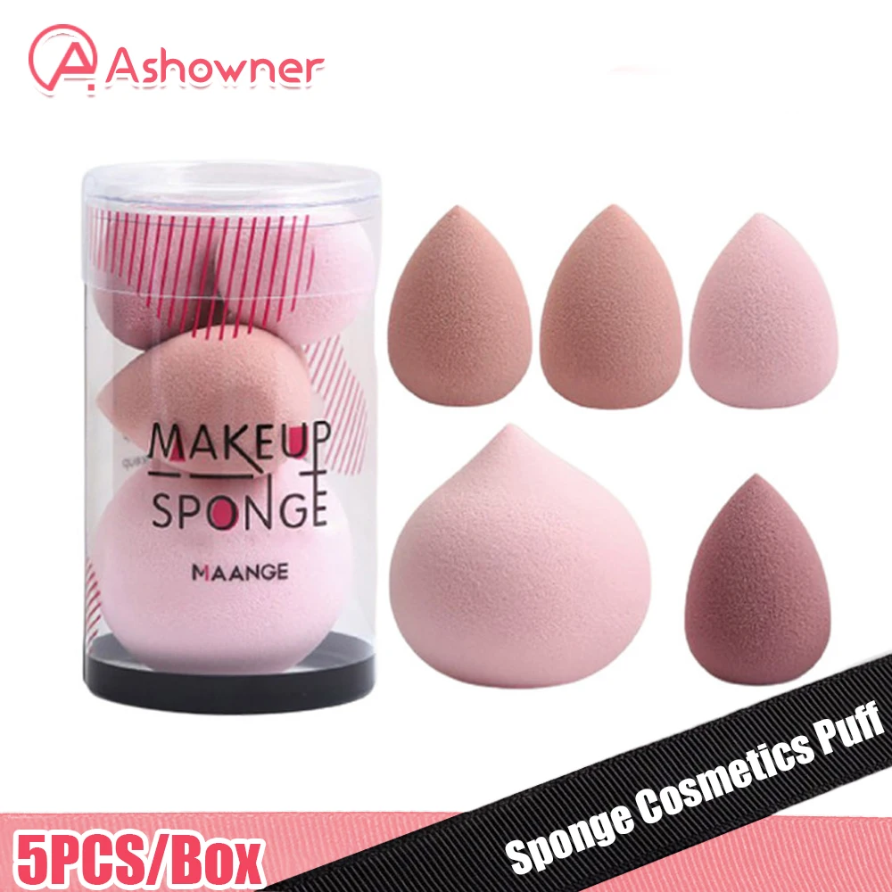 

5 шт., косметические губки для нанесения основы под макияж