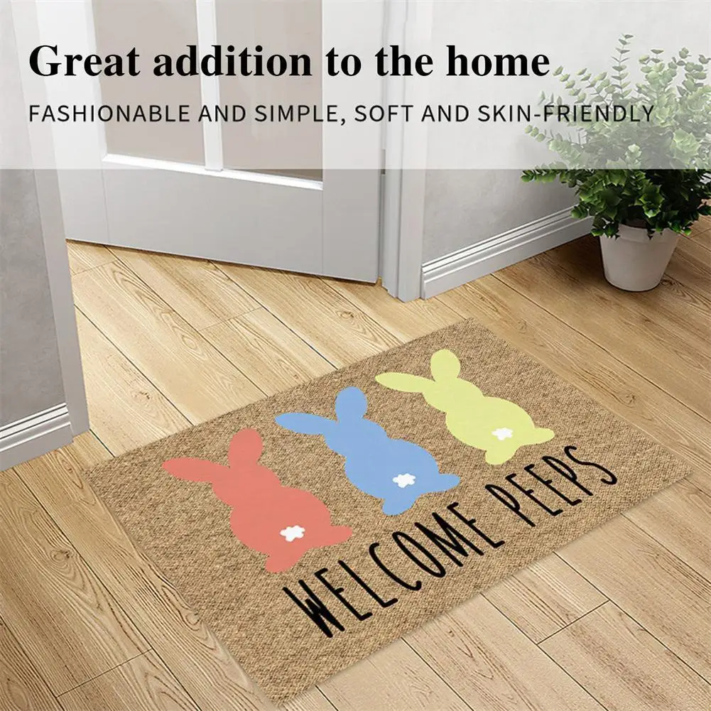 

Easter Eggs Rabbit Home Bathroom Mat Anti-slip Absorbe Living Carpet Entrance Rug Floor Room Bedroom Doormat Kitchen Rugs A G2a6