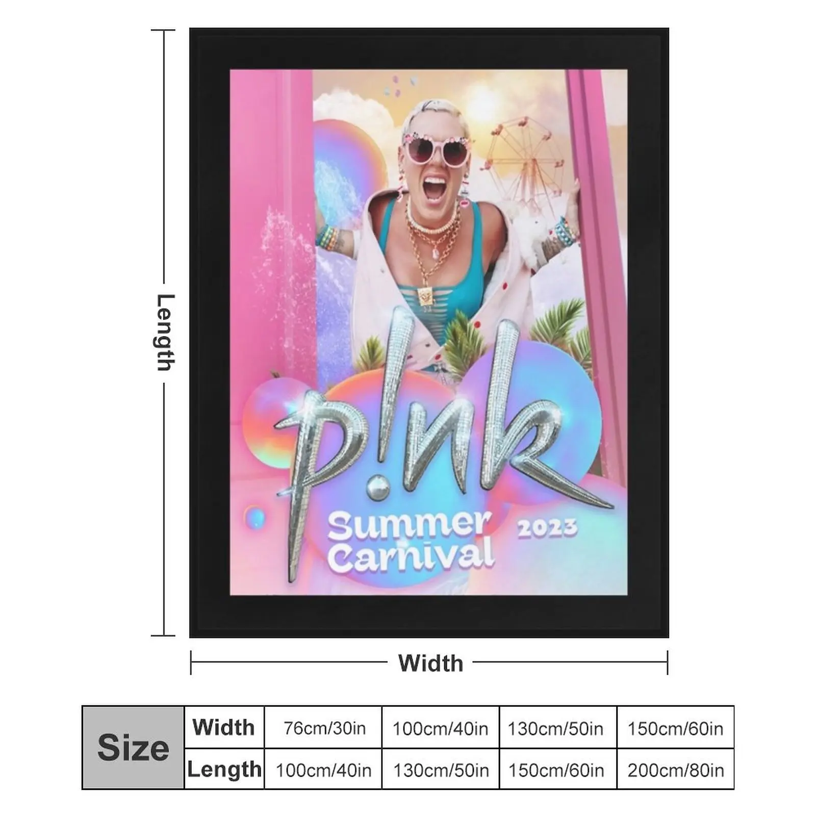 Розовый летний тур 2023 классическая футболка одеяло модные туристические одеяла