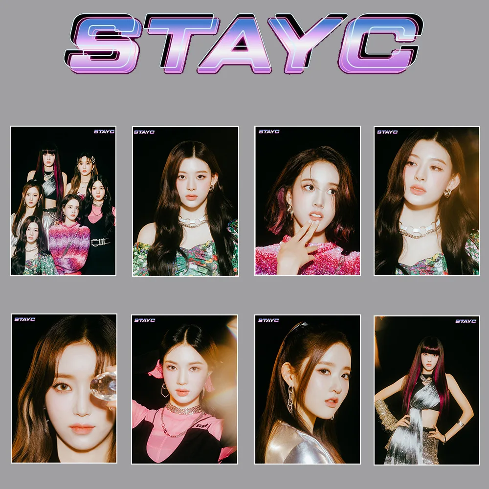 

2 шт./компл. KPOP STAYC так плохое фото, плакат, настенные наклейки, Самоклеящиеся украшения комнаты, Sumin Sieun Yoon ISA коллекции фанатов