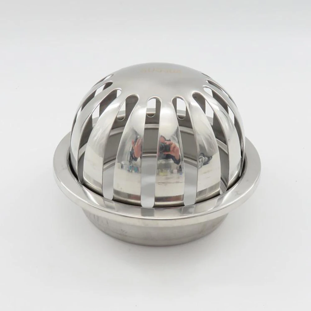 

1PCS Stainless Steel Balcony Roof Round Large Displacement Anti-blocking Floor Drain Home Garden Home Improvement Building