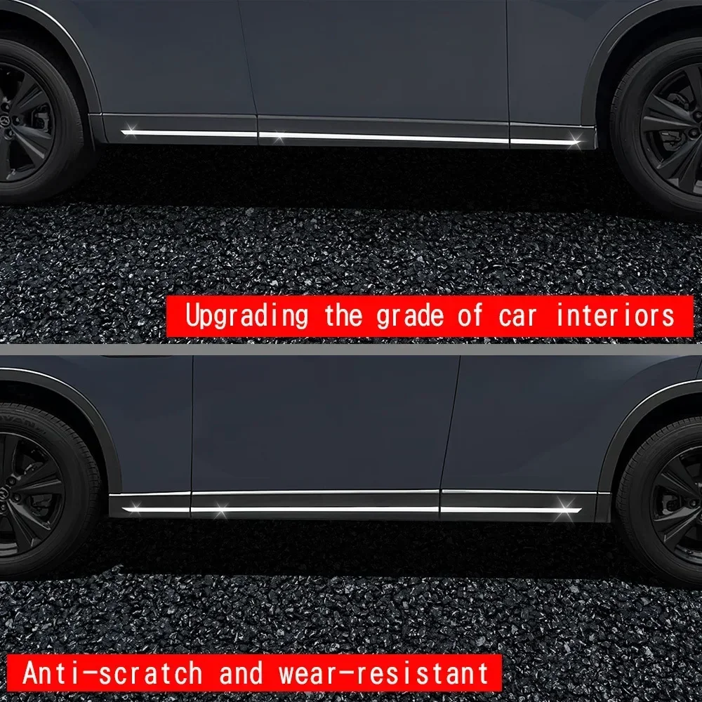 Для Mazda CX60 CX 60 2022 2023 2024 стальные полоски для боковой двери накладки наклейки