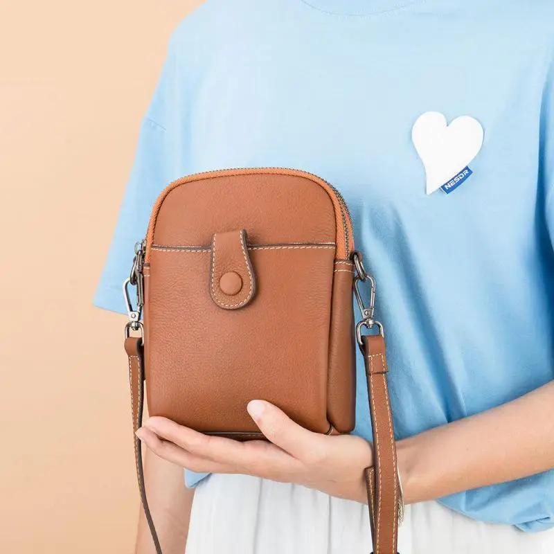 

Johnature Versatile Casual Genuine Leather Women Small Bag 2022 New Solid Color Fashion Soft Cowhide Shoulder & Crossbody Bags