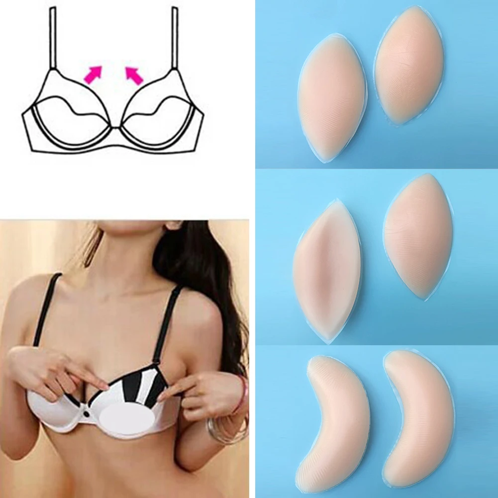 

1 Pair Silicone Breast Enhancers Sexy Lingerie Pads Push Up Bra Insert Pad Fashion Bikini Swimsuit Bras Inserts Breast Enhancer