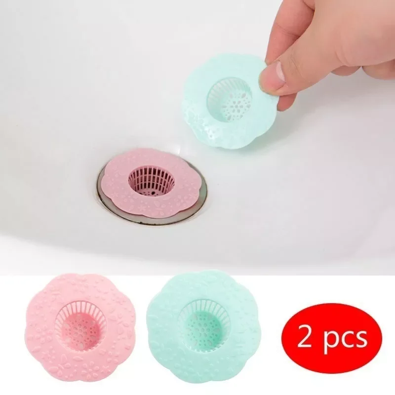

2022New Sink Sewer Filter TPR Floor Drain Strainer Water Hair Stopper Bath Catcher Shower Cover Kitchen Bathroom Anti Clogging