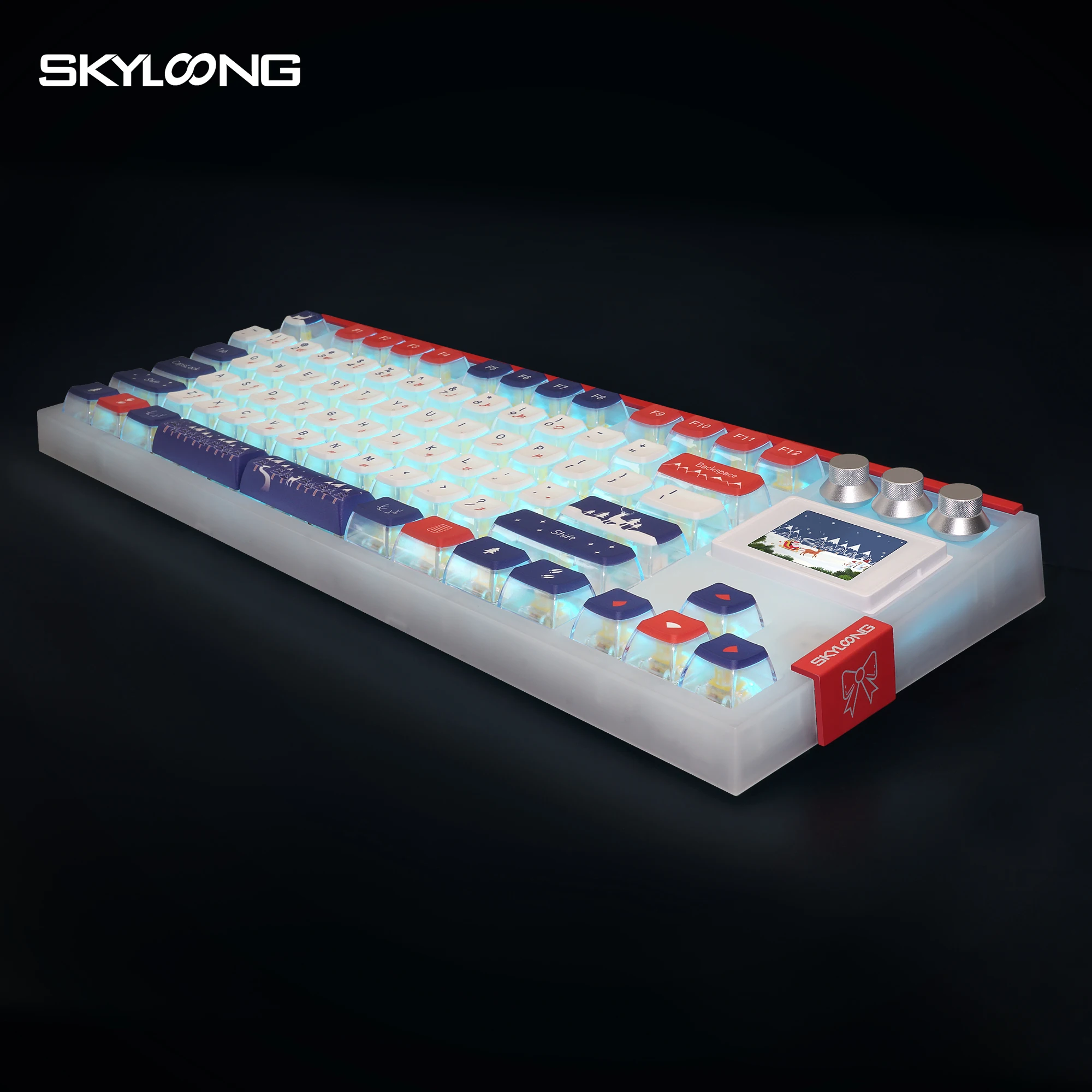 Клавиатура Skyloong GK87 Gateron 3 0 колпачки для клавиш с переключателем белые режимов