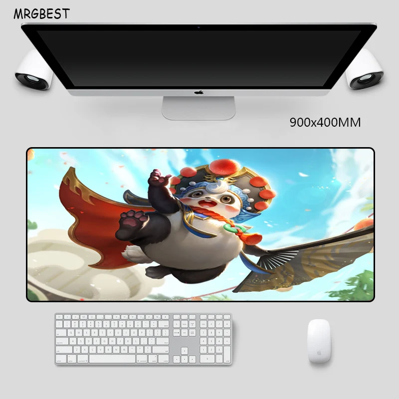 

Mouse Pad Large Cartoon Cute Panda Nature Anti-slip Rubber Pads with Precision Hemming Desk Mats for LOL DOTA CSGO Games XXL