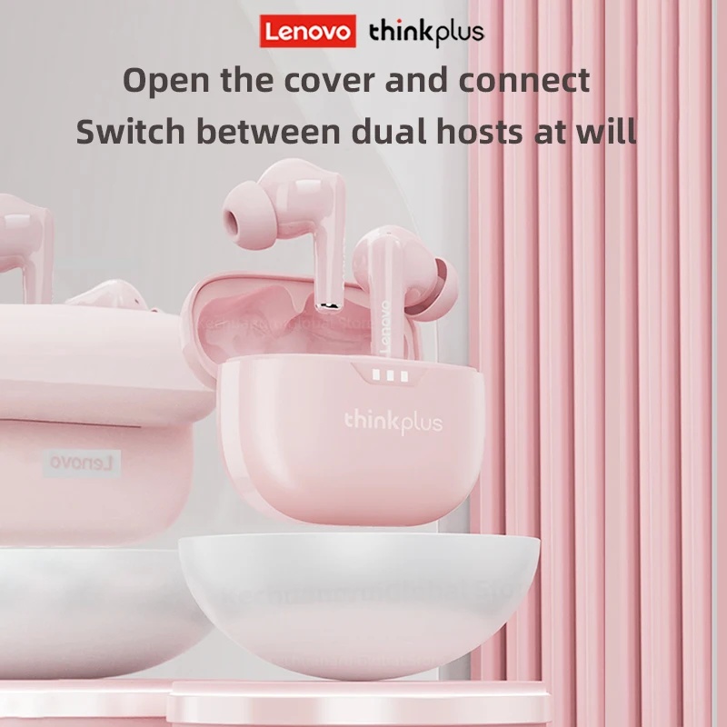 Фото 2023 оригинальные беспроводные наушники Lenovo Bluetooth 5,2, наушники HiFi, спортивные наушники с шумоподавлением, сенсорное управление, новый подарок №3