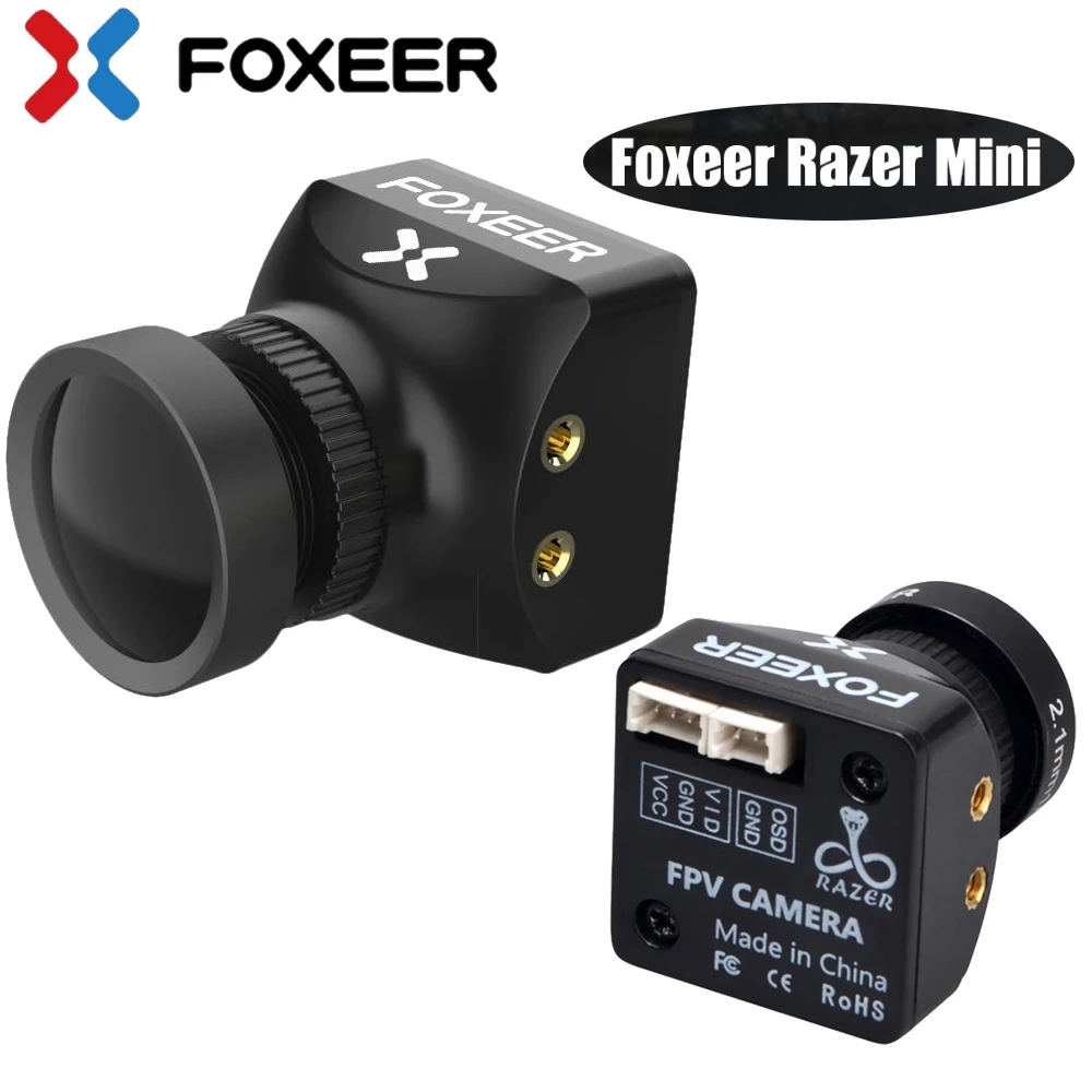 Foxeer Razer Mini HD 5 Мп 2,1 мм M12 объектив 1200TVL стандартная камера FPV 4:3 16:9 NTSC/PAL переключаемая камера задержки 4 мс для радиоуправляемого дрона