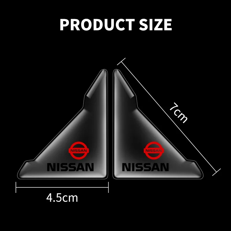 2 шт. силиконовые наклейки-бамперы для Nissan Nismo Tiida Teana Skyline Juke X-trail Almera Qashqai
