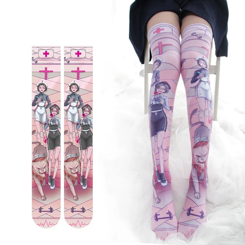 Anime Cute 3D Print Women Socks Cosplay Cartoons Socks Velet Over Knee Thigh High Stockings Comfortable Novelty Socks New