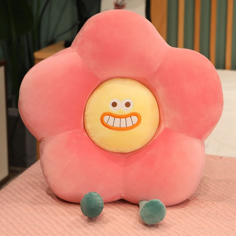 

50cm/60cm Cute Flower Plush Kids Pillow Hug Cushion Kawaii Plushie Stuffed Toy for Playtime Children Adults Gift Bed Sofa Decor