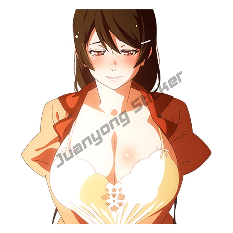 

Cartoon Anime Sexy Girl Car Sticker Monogatari Series for Black Hanekawa Decal Anime Occlusion Scratch Exterior Decor PVC13x9cm