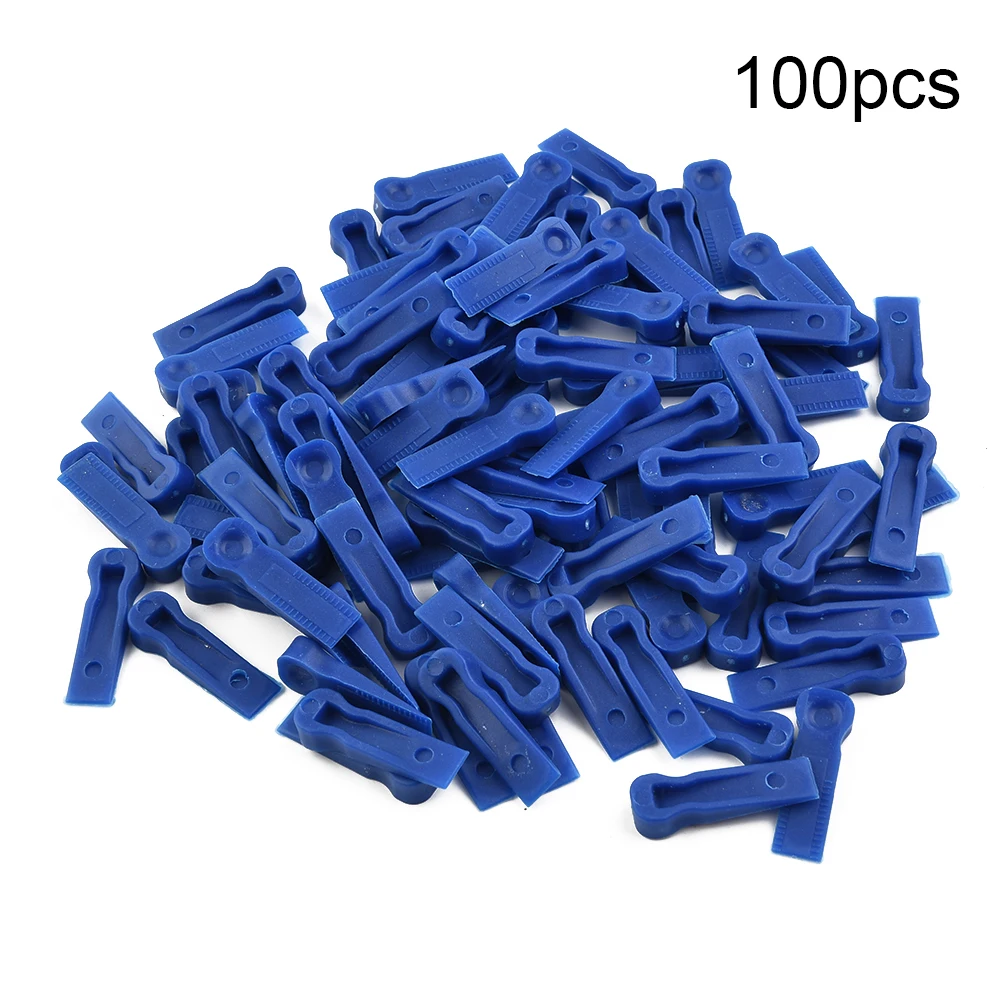 

100Pcs Tile Adjustment Wedge Tile Leveling System Locator Spacers Reusable Plastic Tile Spacers Positioning Clips Tile Tool