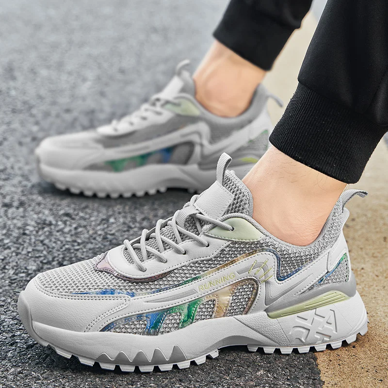 Men's Golf Shoes Mesh Breathable Men's Golfer Training Sneakers Autumn Outdoor Jogging Shoes Golf Sneakers Size 39-46