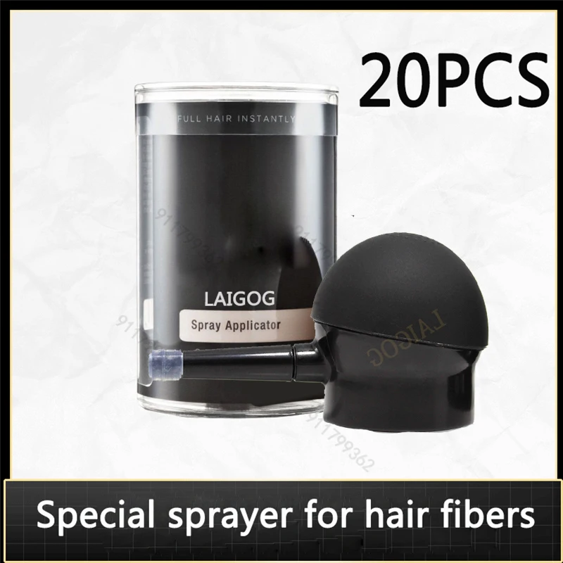 20pcs Hair Spray Portable Hair Building Fiber Powder Spray Applicator Extension Nozzle Pump for hair loss hair fiber applicator