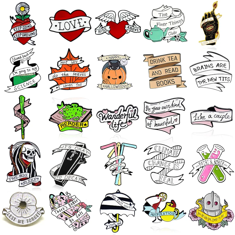 30 видов баннер шелковая лента броши сердце скелет гроб смерти Хэллоуин тыква