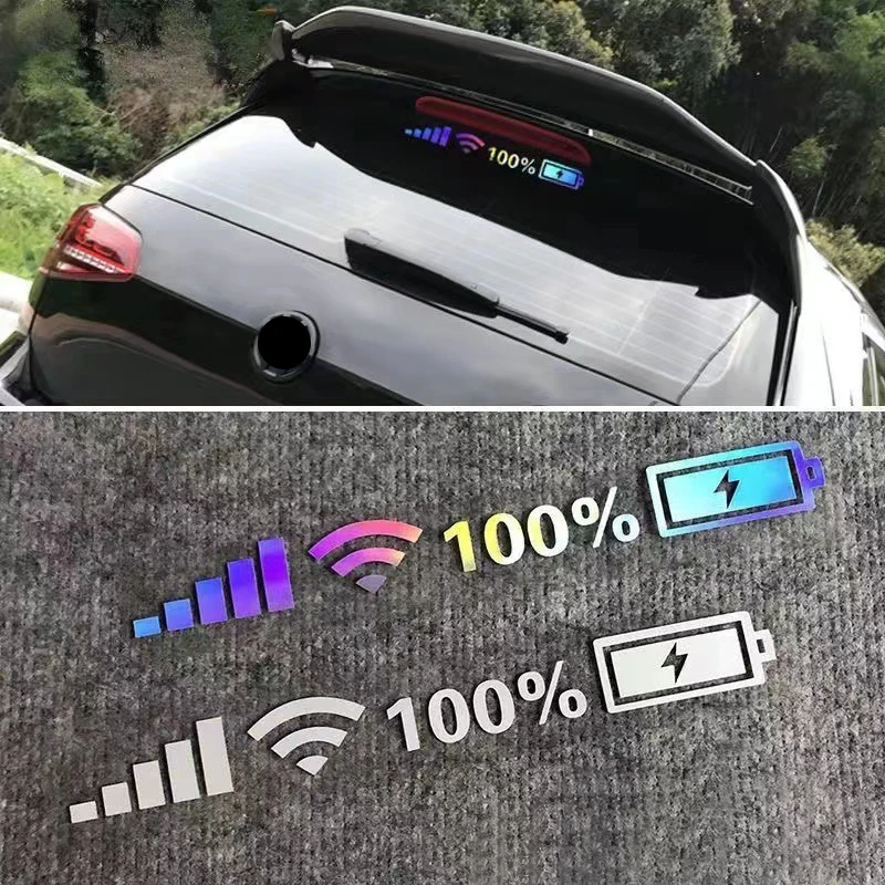 car windshield stickers signal wifi power vinyl decal mobile phone car stickers auto exterior decorative accessories decals free global shipping