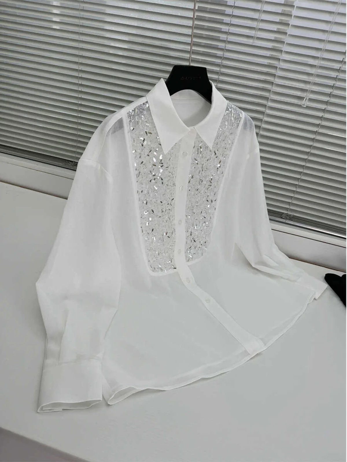 Bi Grab Хороший продукт дизайн с блестками свободные рубашки длинными рукавами и