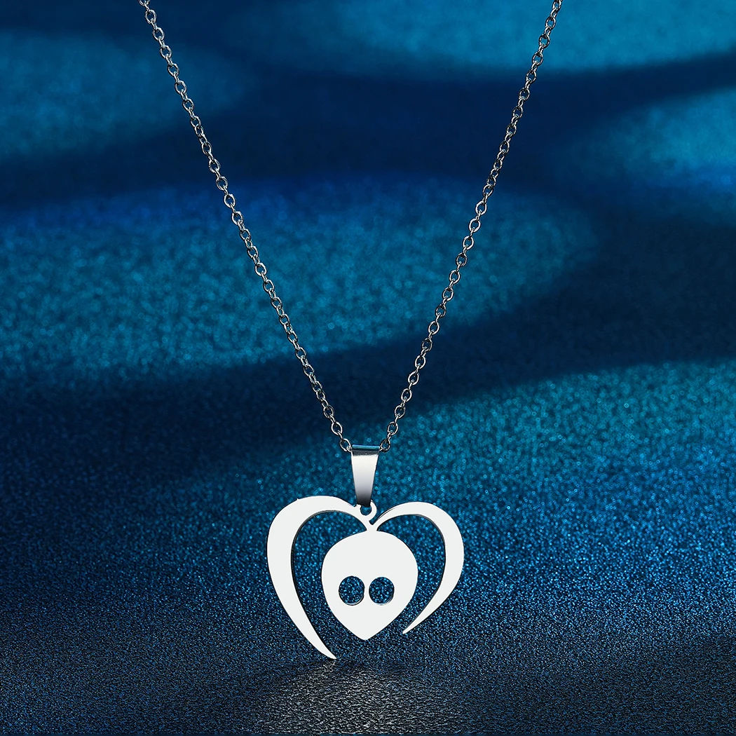 Ожерелье Kinitial из нержавеющей стали с подвеской в виде сердца чокер для женщин