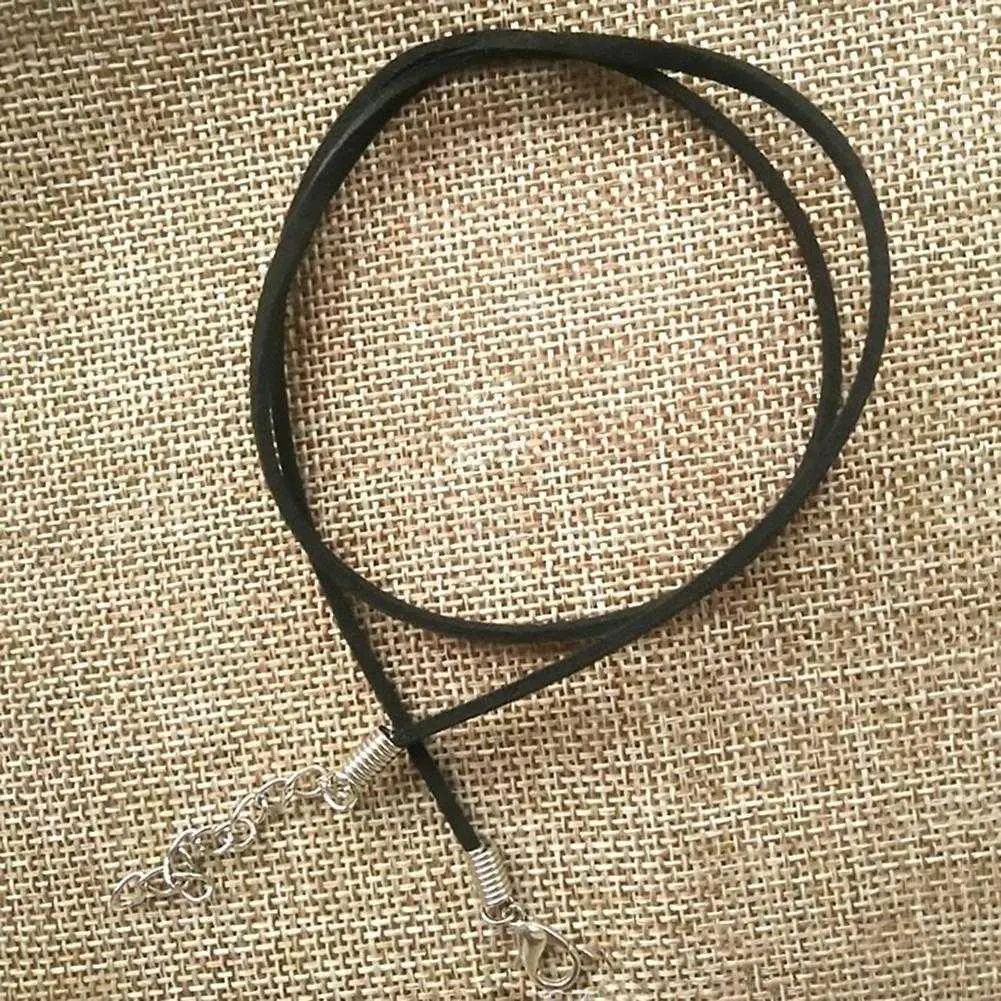 

10 Pcs Black Brown Suede Leather String Necklace Cord Beading Handmade 50cm Diy Bracelet Braided Making Chain Jewelry V5i1