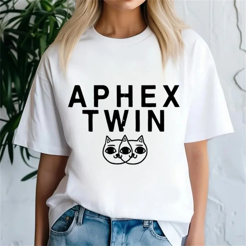 Футболка Aphex Twin для девочек корейская одежда пастельная женская футболка в стиле