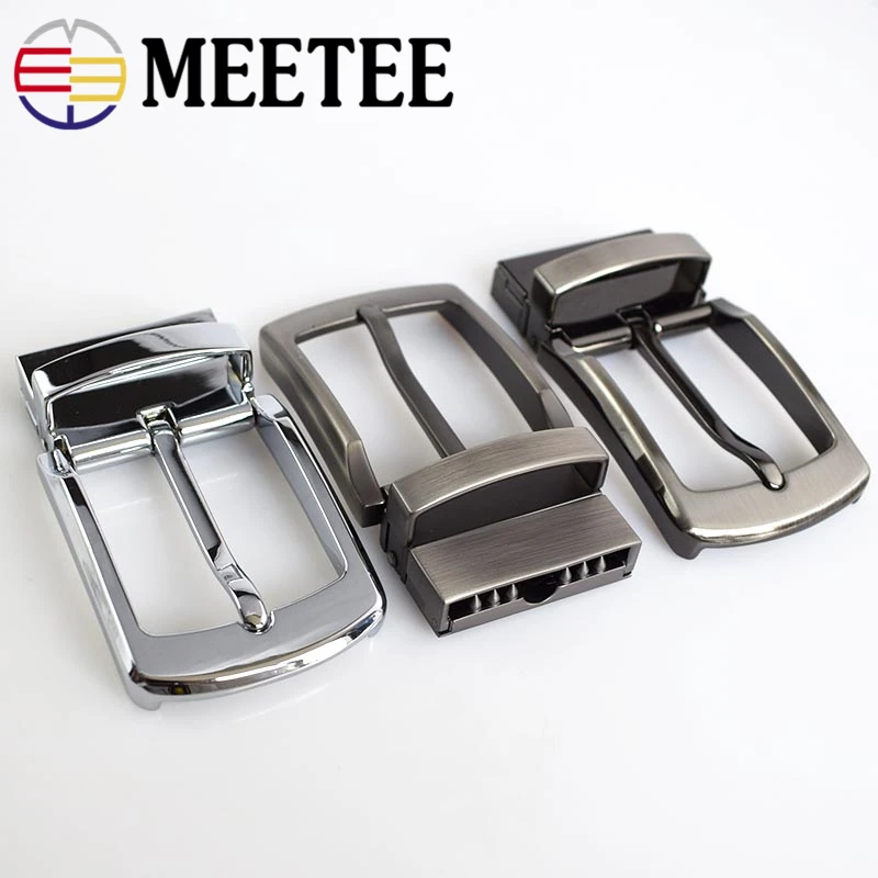 

Meetee 35mm Width Men's Metal Belt Buckles Belts Head Rotating Brushed Pin Buckle for Men Jean Accessory DIY Leather Craft AP275