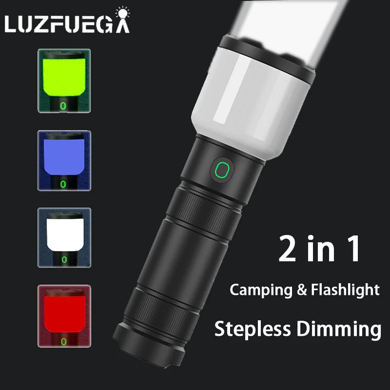 

Фонарик SST20 Wick со встроенным аккумулятором 5000 мАч, фонарик для кемпинга 2 в 1, функция Type C, перезаряжаемый, 4 цвета, с плавным затемнением