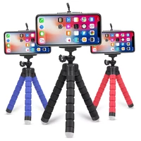 flexible sponge octopus tripod mobile phone holder for iphone huawei smartphone tripod for gopro 9 8 7 camera