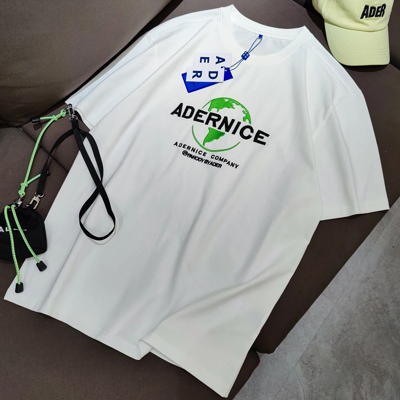 

Kodak Short Sleeves All-match High Quality Letter Pattern Embroidery Casual T-shirts Men Women Loose Multi-color Cotton Top Tee