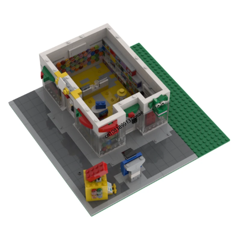 1424 шт. хит продаж вид на улицу Moc модульный блок игрушки угловая модель сделай сам