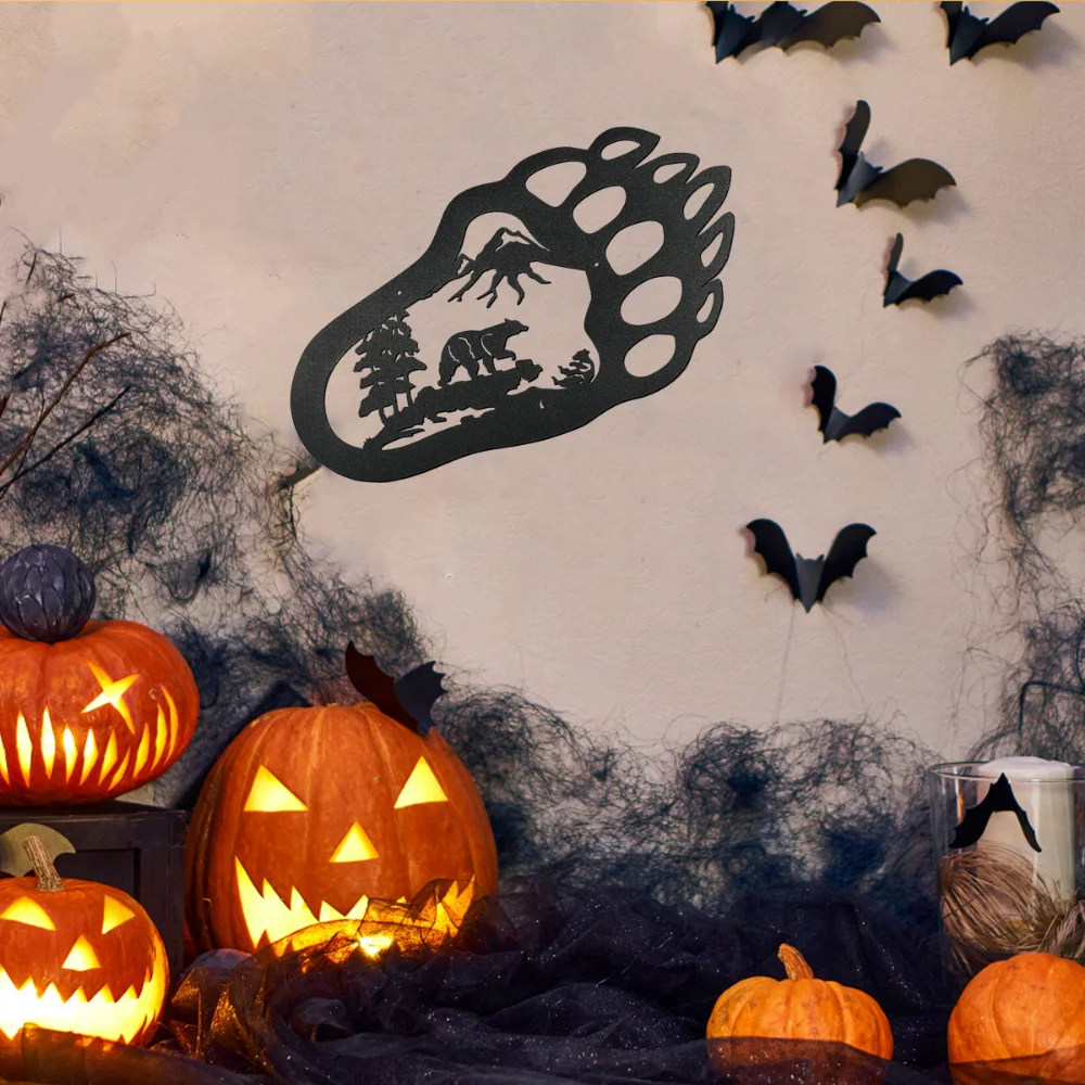 Винтажный Стиль Металлический Лесной Настенный Декор Подвесной Медведь