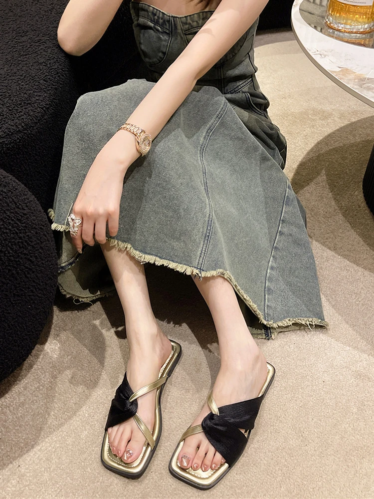 Маленькие высокие туфли на уровне SJC. Женская летняя верхняя одежда. 202. Тапочки. 4