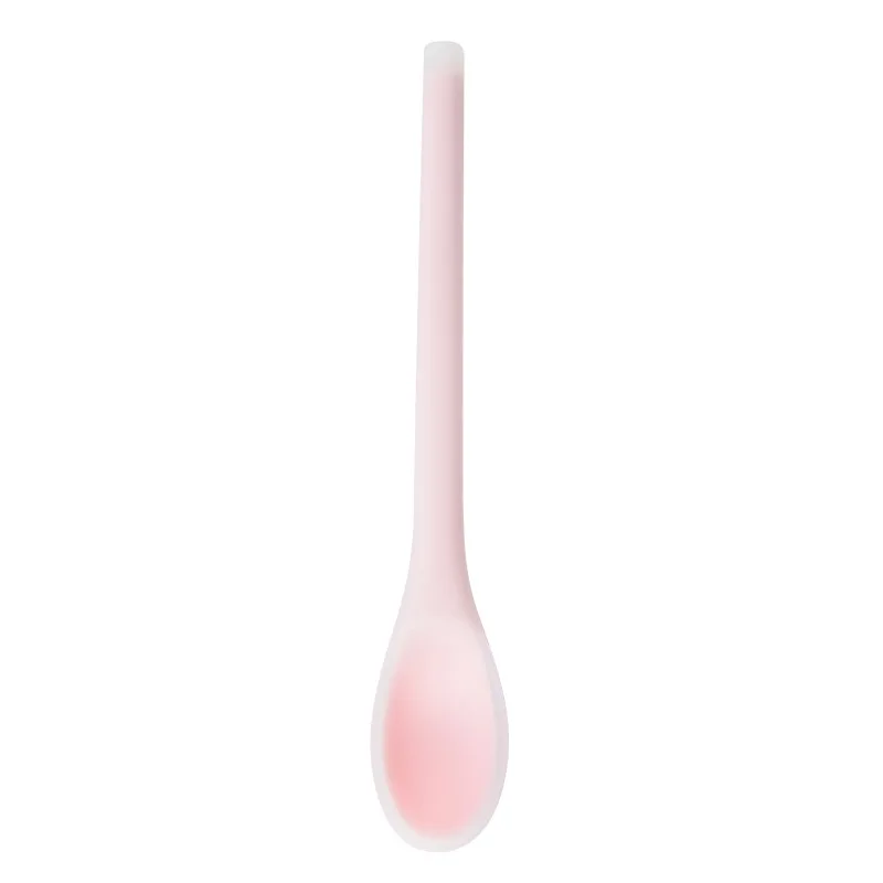 Multi Purpose Silicone Spoon Long Handle Rice Soup Spoon Mixing Dessert Ice Cream Spoon Teaspoon Coffee Spoon Kitchen Tableware images - 6