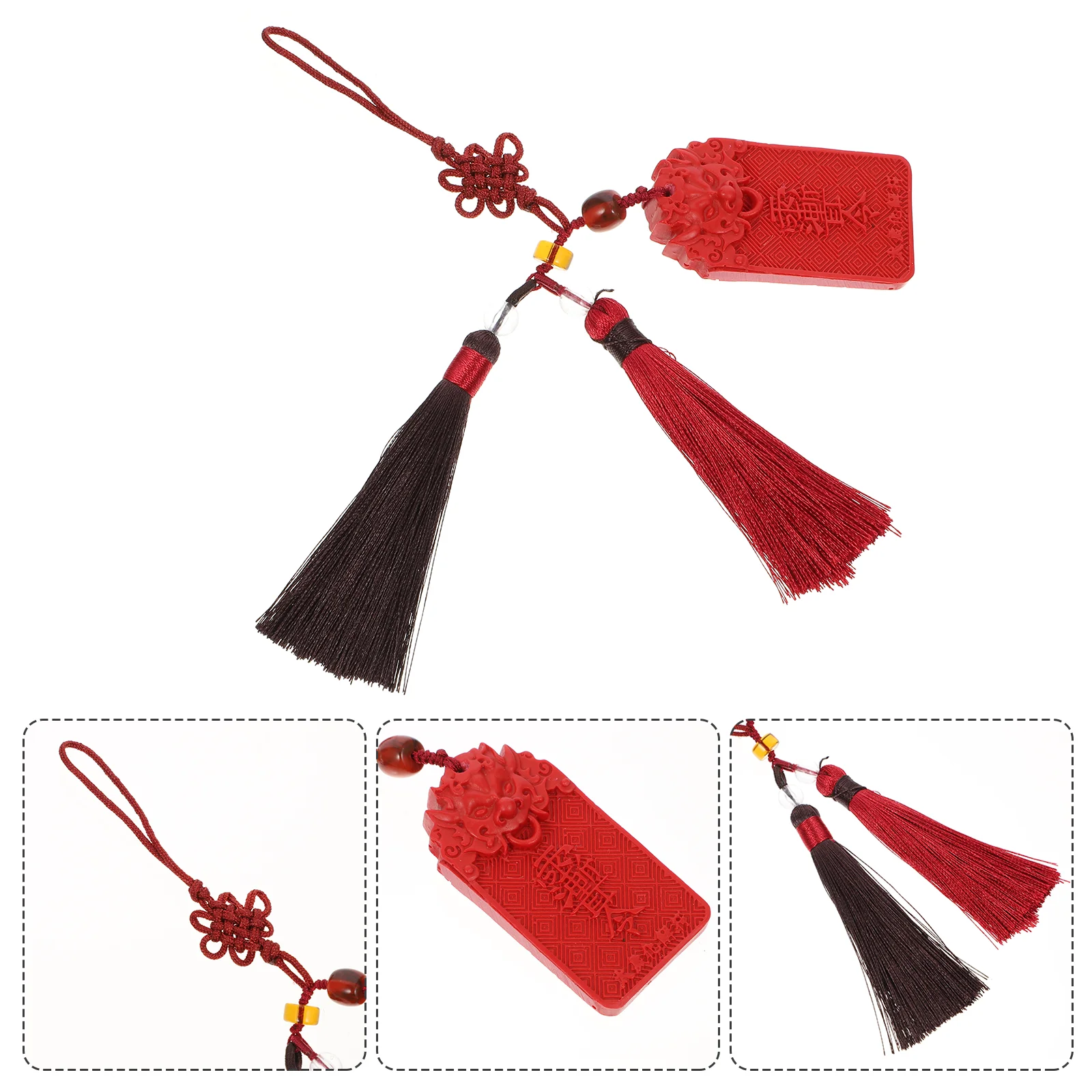 

1pc Chinese Style Hanging Ornament Key Chain Pendant New Year Luck Charm