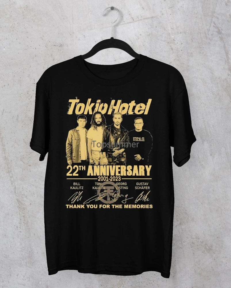 

Tokio Hotel Band Memory Anniversary T-Shirt Black Short Sleeve S-5Xl Jj2524