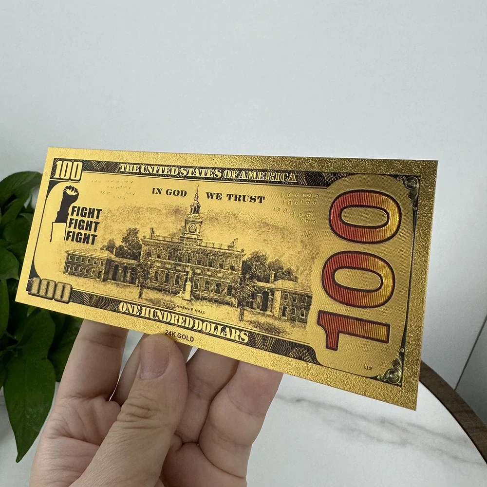 10 шт./лот 2024 стрельба по боевой карте делает меня сильнее Дональд Трамп 100 доллар