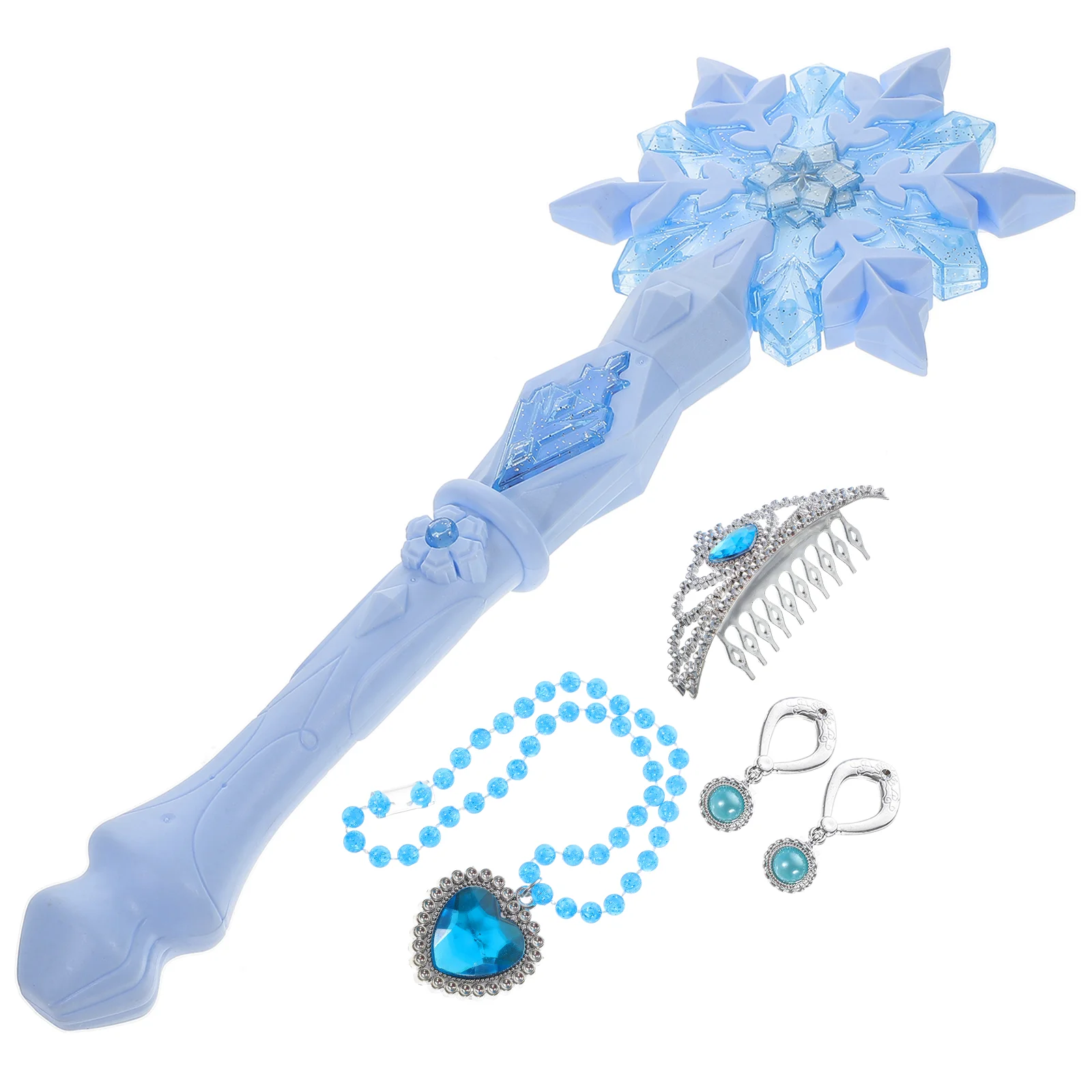 

Snowflake Glitter Stick Princess Toys Glowing Wand Party Flashing Night Mace Plastic Kids Child Supply Bar