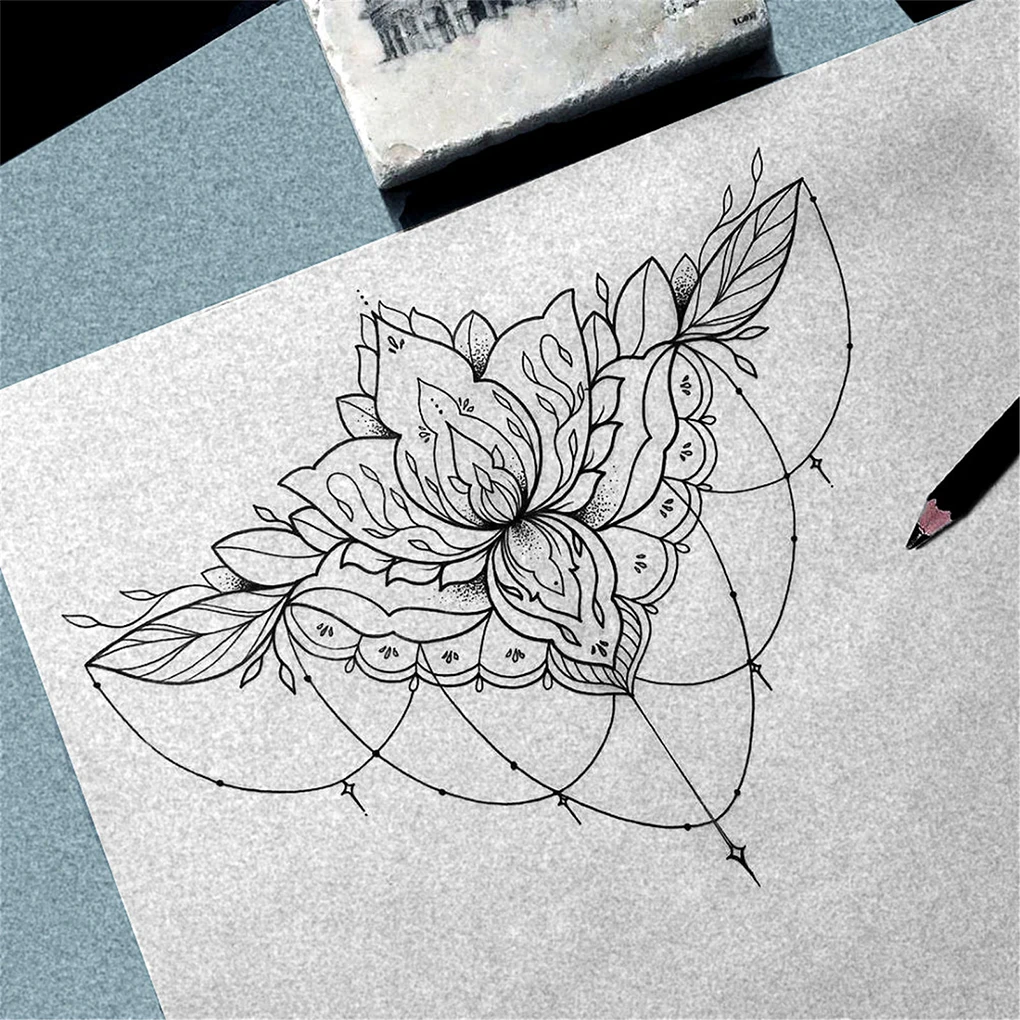 100pcs bag Tracing Papers Shading Makeup Body Art Sketch Copy Sheets Drawing Recyclable Marker Pen Sketching Tissues