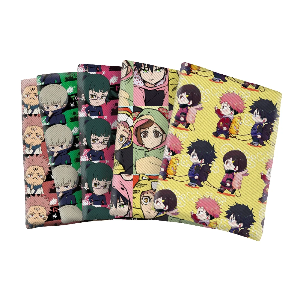 

50*145CM Polyester Cotton Printed Japan Jujutsu Kaisen Cartoon Fabric for Kids Clothes Hometextile Curtain Cushion Cover DIY
