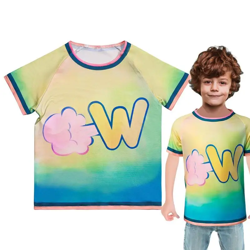 

Летняя детская одежда, забавная футболка для мальчиков и девочек с аниме принтом, повседневная детская футболка с короткими рукавами для косплея с героями мультфильмов, Детская футболка