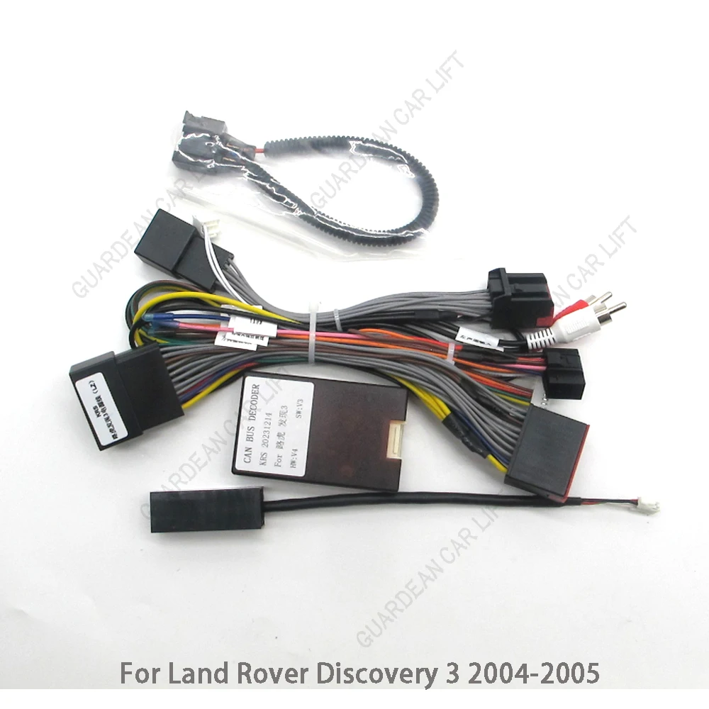 

16-контактный автомобильный жгут проводов, адаптер Canbus Box, декодирование радио Android, оптоволоконный кабель для Land Rover Discovery 3, вилка