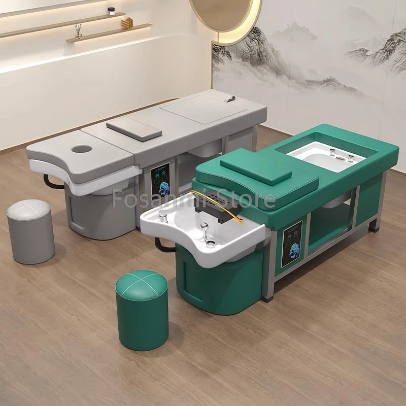 Массаж головы шампунь кровать стул для мытья волос циркуляция воды уход за