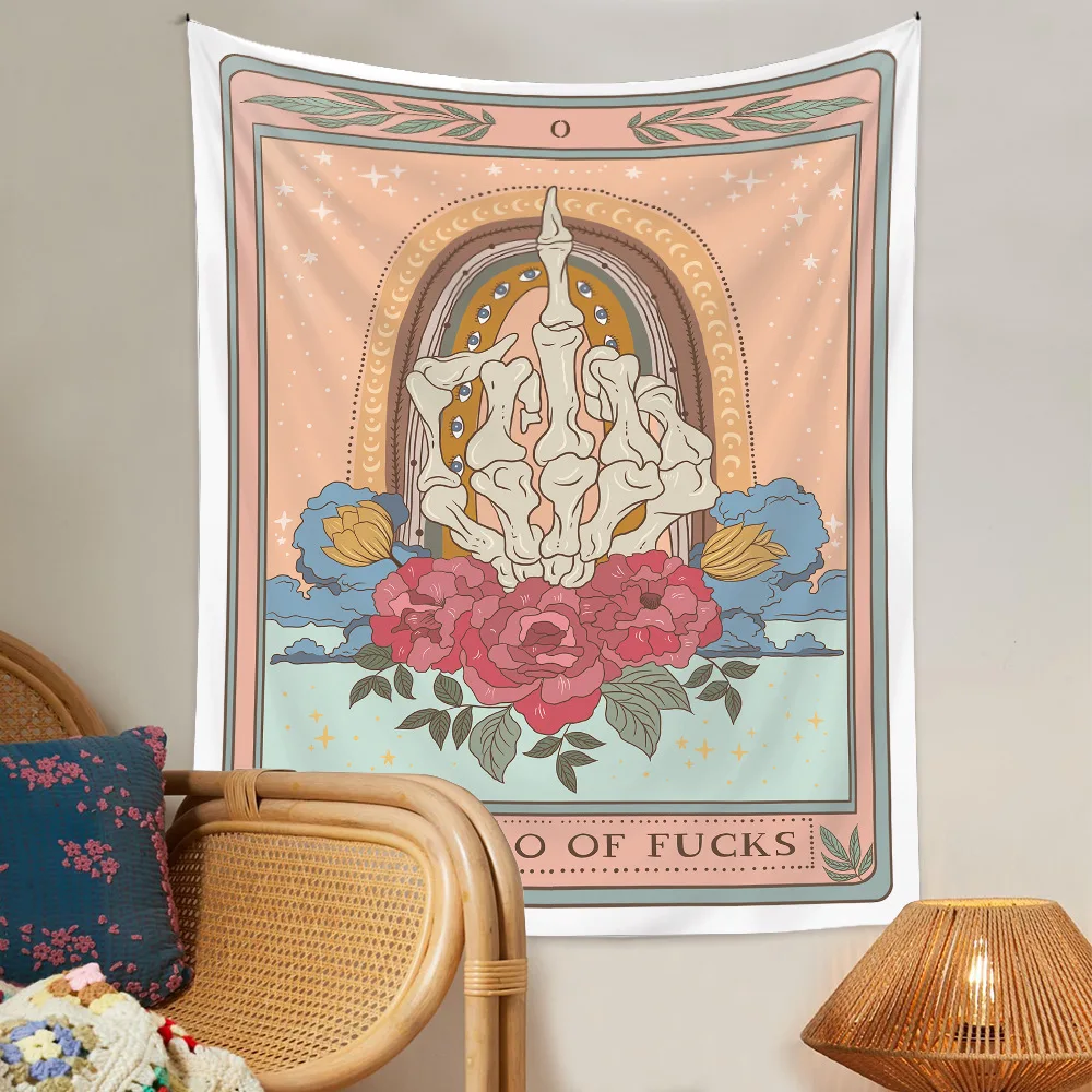 

Психоделическая искусственная настенная подвеска, ботанический Небесный цветочный гобелен, настенные ковры в стиле хиппи, декор для спаль...