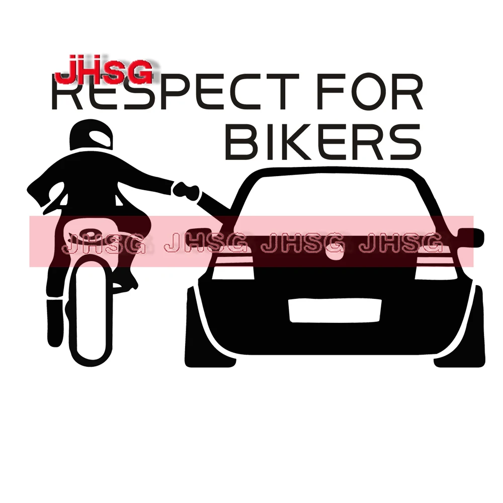 

Автомобильная 3D наклейка с уважением для велосипедистов, автомобильные наклейки, 20 см, забавный стиль мотоцикла, автомобильные виниловые наклейки